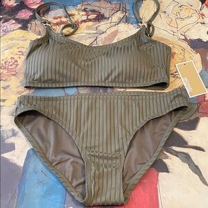 2PC MK Padded Top Swimsuit